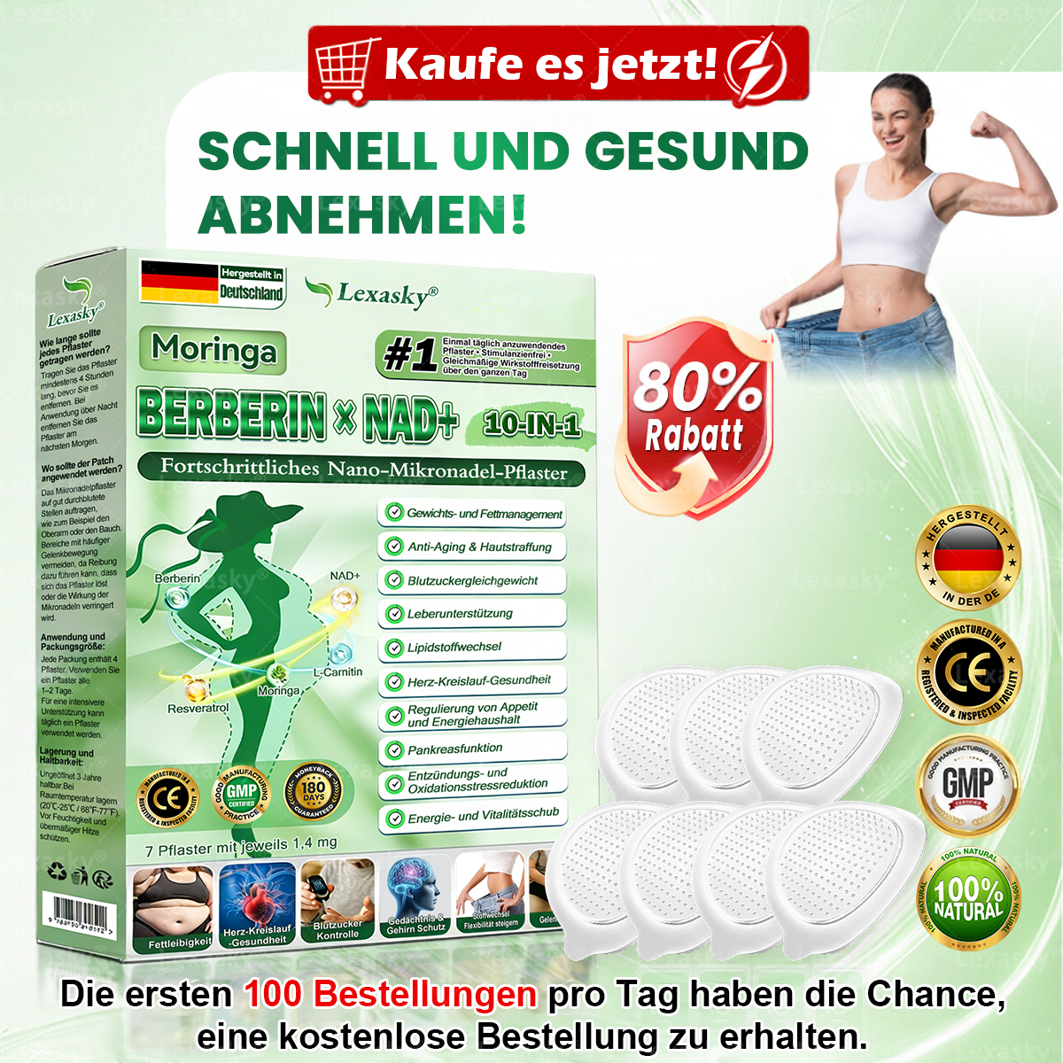 🎁 Lexasky® – Nur noch 5 Boxen verfügbar!Wir gewähren Ihnen 30% Extra-Rabatt. Bringen Sie sich in Form und fördern Sie Ihre Gesundheit. Wenn Sie jetzt zögern, gibt es erst im nächsten Jahr wieder eine Chance.