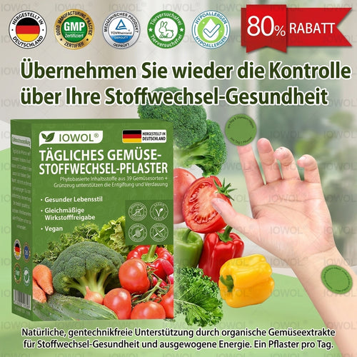 🥦𝐎𝐟𝐟𝐢𝐳𝐢𝐞𝐥𝐥𝐞𝐫 𝐒𝐡𝐨𝐩 | 𝐈𝐎𝐖𝐎𝐋® 𝐃𝐚𝐢𝐥𝐲 𝐌𝐞𝐭𝐚𝐛𝐨𝐥𝐢𝐜 𝐏𝐚𝐭𝐜𝐡 𝐦𝐢𝐭 𝐄𝐱𝐭𝐫𝐚𝐤𝐭𝐞𝐧 𝐚𝐮𝐬 𝟑𝟗 𝐆𝐞𝐦ü𝐬𝐞𝐬𝐨𝐫𝐭𝐞𝐧 & 𝐆𝐫𝐞𝐞𝐧𝐬 𝐮𝐧𝐭𝐞𝐫𝐬𝐭ü𝐭𝐳𝐭 𝐕𝐞𝐫𝐝𝐚𝐮𝐮𝐧𝐠, 𝐒𝐭𝐨𝐟𝐟𝐰𝐞𝐜𝐡𝐬𝐞𝐥 & 𝐄𝐧𝐞𝐫𝐠𝐢𝐞 – 𝐟ü𝐫 𝐞𝐢𝐧 𝐥𝐞𝐢𝐜𝐡𝐭𝐞𝐬, 𝐚𝐮𝐬𝐠𝐞𝐠𝐥𝐢𝐜𝐡𝐞𝐧𝐞𝐬 𝐖𝐨𝐡𝐥𝐛𝐞𝐟𝐢𝐧𝐝𝐞𝐧 𝐝𝐞𝐧 𝐠𝐚𝐧𝐳𝐞𝐧 𝐓𝐚𝐠.